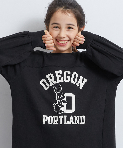 coca(coca)(コカ)の「キッズ スリットロゴワンピース(ワンピース・キッズ・ブラック/ベージュ・110/120/130/140/150)」の6枚目の写真