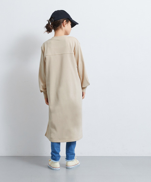 coca(coca)(コカ)の「キッズ スリットロゴワンピース(ワンピース・キッズ・ブラック/ベージュ・110/120/130/140/150)」の9枚目の写真