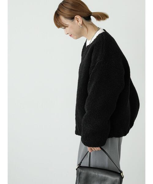 Lugnoncure(ルノンキュール)の「リバーシブルボアブルゾン(ブルゾン・レディース・グレー/オフホワイト/ブラック・F)」の11枚目の写真