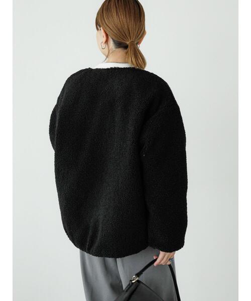 Lugnoncure(ルノンキュール)の「リバーシブルボアブルゾン(ブルゾン・レディース・グレー/オフホワイト/ブラック・F)」の12枚目の写真