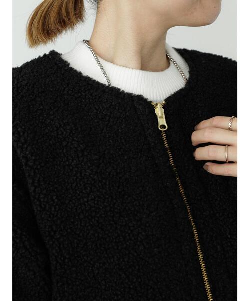 Lugnoncure(ルノンキュール)の「リバーシブルボアブルゾン(ブルゾン・レディース・グレー/オフホワイト/ブラック・F)」の13枚目の写真