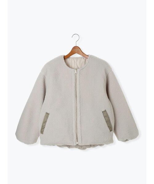 Lugnoncure(ルノンキュール)の「リバーシブルボアブルゾン(ブルゾン・レディース・グレー/オフホワイト/ブラック・F)」の20枚目の写真