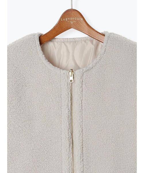 Lugnoncure(ルノンキュール)の「リバーシブルボアブルゾン(ブルゾン・レディース・グレー/オフホワイト/ブラック・F)」の22枚目の写真