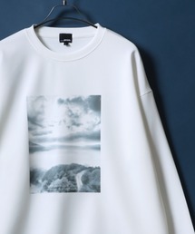 Cardboard Knit Logo & Photo Print Pullover Sweatshirt/ダンボールニット ロゴ&フォトプリント トレーナー スウェットトップス