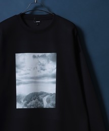 Cardboard Knit Logo & Photo Print Pullover Sweatshirt/ダンボールニット ロゴ&フォトプリント トレーナー スウェットトップス
