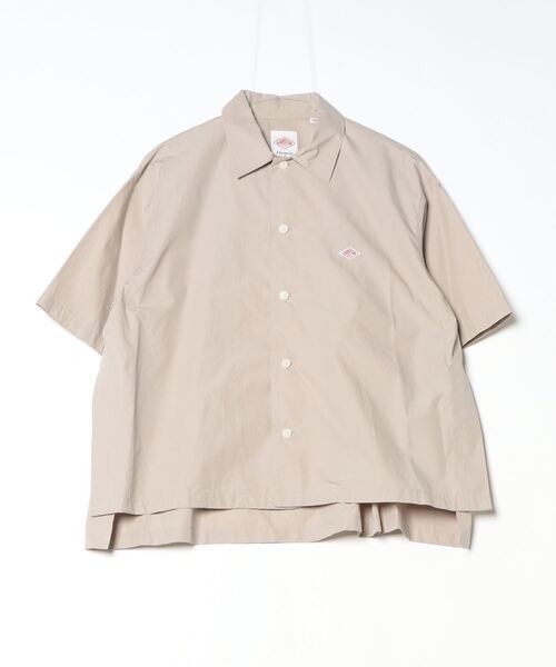 値下げ　DANTONダントン　半袖シャツ ブラウン　38 DANTON/ダントン ハーフスリーブシャツ ソリッド HALF SLEEVE