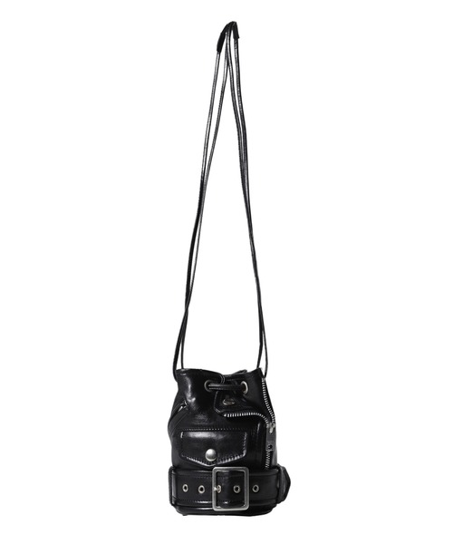 beautiful people（ビューティフルピープル）の「RIDERS MINI DRAWSTRING BAG（ハンドバッグ・レディース・ブラック・ONE SIZE/ONESIZE）」の3枚目の写真