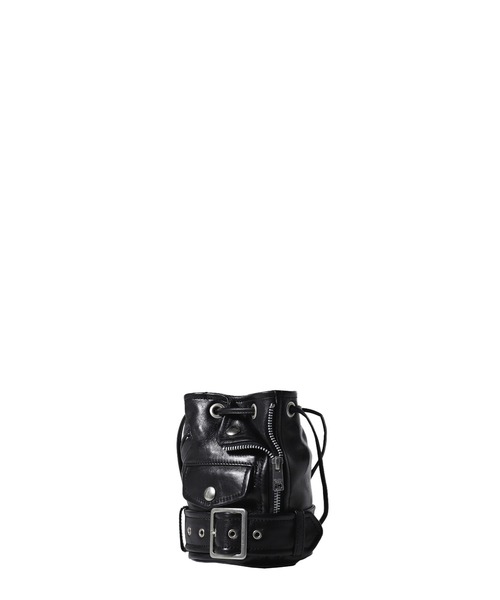 beautiful people（ビューティフルピープル）の「RIDERS MINI DRAWSTRING BAG（ハンドバッグ・レディース・ブラック・ONE SIZE/ONESIZE）」の5枚目の写真