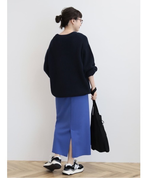 AMERICAN HOLIC（アメリカンホリック）の「針抜きリブタイトスカート（スカート・レディース・ブラック/ブルー/アイボリー・M/S/L）」の6枚目の写真