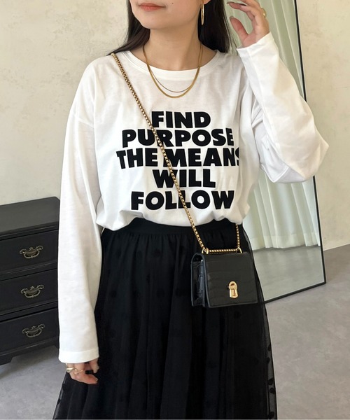 prose verse(プロズヴェール)の「【ロゴが選べる】BIGロゴロンT(Tシャツ/カットソー・レディース・ホワイト/ホワイト系その他・MEDIUM)」の2枚目の写真