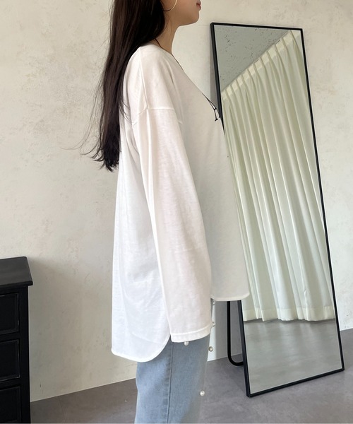 prose verse(プロズヴェール)の「【ロゴが選べる】BIGロゴロンT(Tシャツ/カットソー・レディース・ホワイト/ホワイト系その他・MEDIUM)」の17枚目の写真