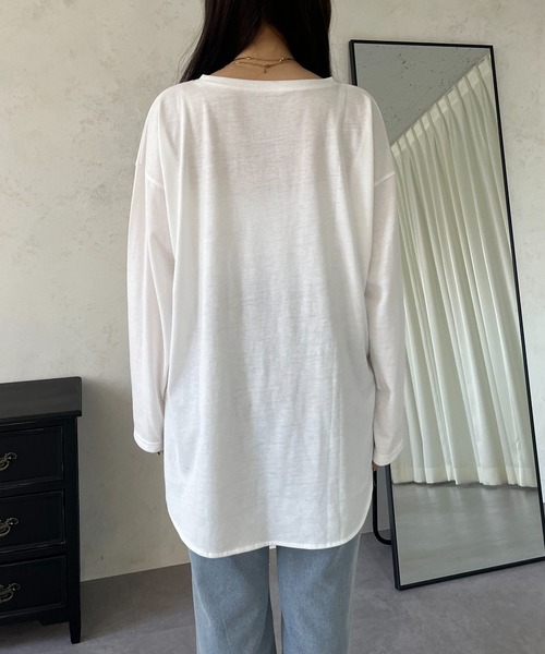 prose verse(プロズヴェール)の「【ロゴが選べる】BIGロゴロンT(Tシャツ/カットソー・レディース・ホワイト/ホワイト系その他・MEDIUM)」の18枚目の写真