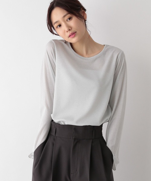 GLOBAL WORK(グローバルワーク)の「ラメリブクルーネック長袖/MATINEE LINE/993328(Tシャツ/カットソー・レディース・ブラック/シルバー・MEDIUM/LARGE)」の14枚目の写真