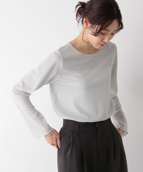 GLOBAL WORK(グローバルワーク)の「ラメリブクルーネック長袖/MATINEE LINE/993328(Tシャツ/カットソー・レディース・ブラック/シルバー・MEDIUM/LARGE)」の13枚目の写真