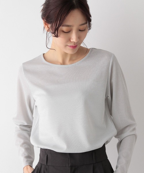 GLOBAL WORK(グローバルワーク)の「ラメリブクルーネック長袖/MATINEE LINE/993328(Tシャツ/カットソー・レディース・ブラック/シルバー・MEDIUM/LARGE)」の12枚目の写真