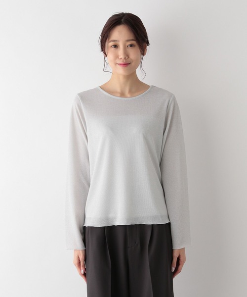 GLOBAL WORK(グローバルワーク)の「ラメリブクルーネック長袖/MATINEE LINE/993328(Tシャツ/カットソー・レディース・ブラック/シルバー・MEDIUM/LARGE)」の11枚目の写真