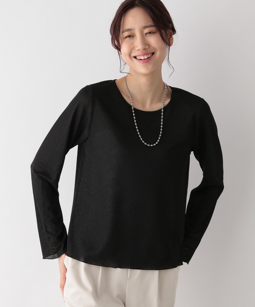 GLOBAL WORK(グローバルワーク)の「ラメリブクルーネック長袖/MATINEE LINE/993328(Tシャツ/カットソー・レディース・ブラック/シルバー・MEDIUM/LARGE)」の19枚目の写真