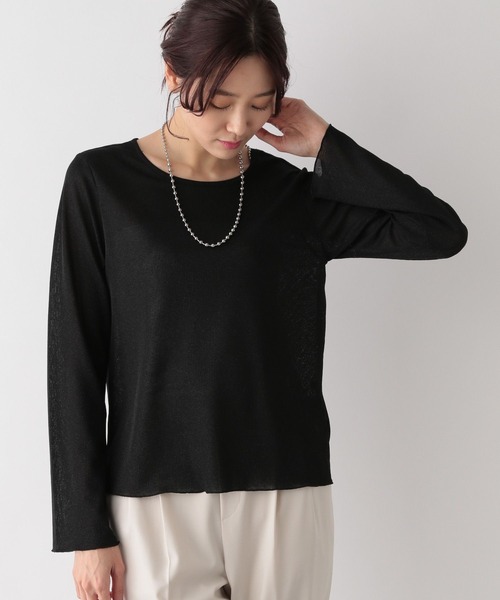 GLOBAL WORK(グローバルワーク)の「ラメリブクルーネック長袖/MATINEE LINE/993328(Tシャツ/カットソー・レディース・ブラック/シルバー・MEDIUM/LARGE)」の18枚目の写真