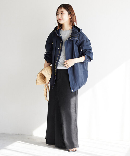 SLOBE IENA(スローブイエナ)の「ヴィンテージライクロングスカート(デニムスカート・レディース・ベージュ/ブラック・38/36)」の7枚目の写真