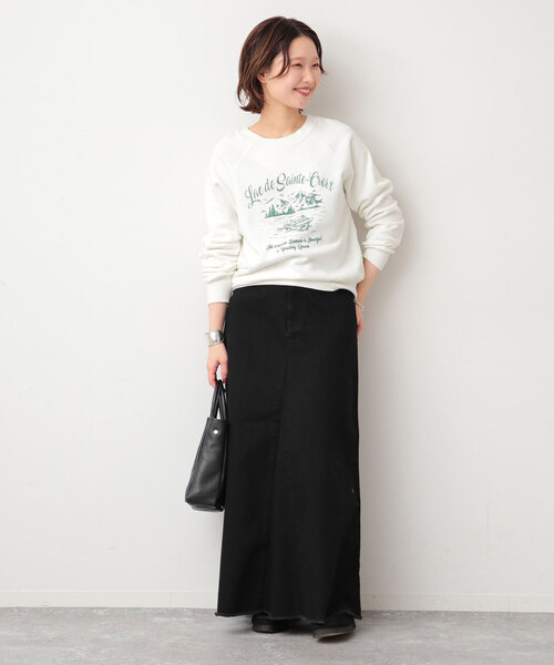 SLOBE IENA(スローブイエナ)の「ヴィンテージライクロングスカート(デニムスカート・レディース・ベージュ/ブラック・38/36)」の18枚目の写真