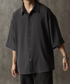 Loose fit linen touch HS shirt / ルーズフィットリネンタッチハーフ