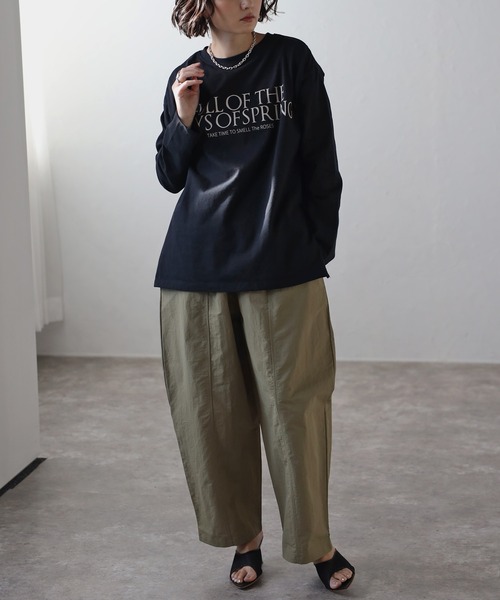 Bonjour Sagan(ボンジュールサガン)の「コクーンナイロンパンツ(その他パンツ・レディース・アイボリー/ブラック/カーキ・FREE)」の9枚目の写真