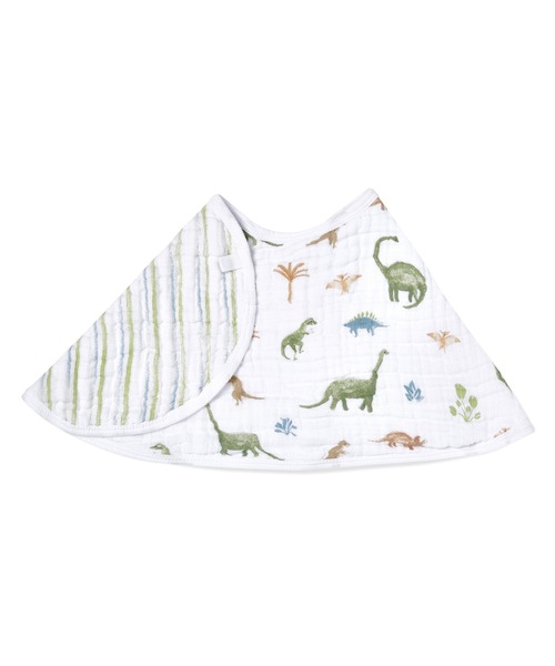 aden + anais essentials（エイデンアンドアネイエッセンシャルズ）の「バーピービブ（スタイ/よだれかけ・キッズ・ホワイト×カーキブラウン/ホワイト×グリーン/アニマル/ホワイト×ピンク・FREE）」の3枚目の写真