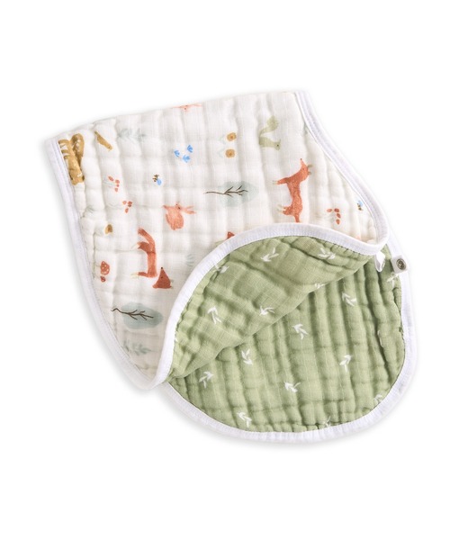 aden + anais essentials（エイデンアンドアネイエッセンシャルズ）の「バーピービブ（スタイ/よだれかけ・キッズ・ホワイト×カーキブラウン/ホワイト×グリーン/アニマル/ホワイト×ピンク・FREE）」の17枚目の写真