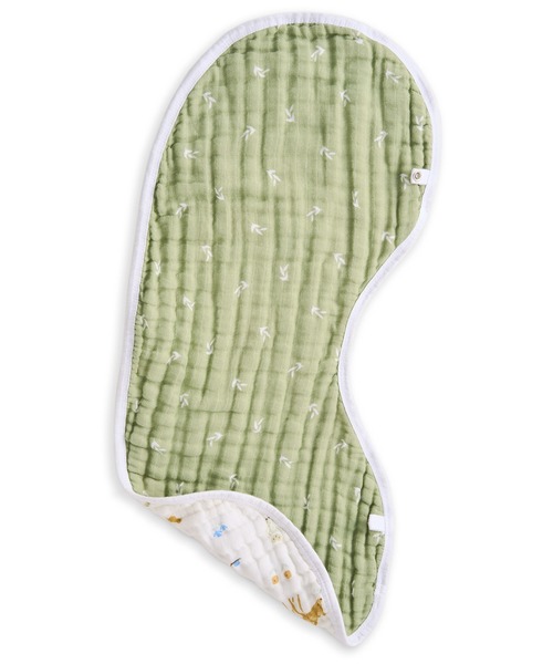 aden + anais essentials（エイデンアンドアネイエッセンシャルズ）の「バーピービブ（スタイ/よだれかけ・キッズ・ホワイト×カーキブラウン/ホワイト×グリーン/アニマル/ホワイト×ピンク・FREE）」の16枚目の写真