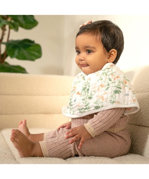 aden + anais essentials（エイデンアンドアネイエッセンシャルズ）の「バーピービブ（スタイ/よだれかけ・キッズ・ホワイト×カーキブラウン/ホワイト×グリーン/アニマル/ホワイト×ピンク・FREE）」の14枚目の写真