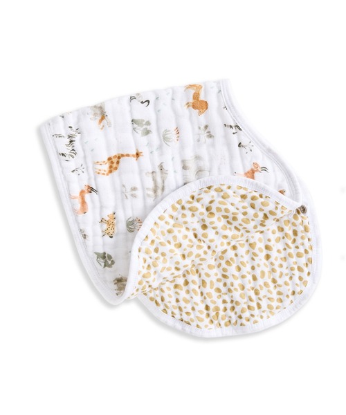 aden + anais essentials（エイデンアンドアネイエッセンシャルズ）の「バーピービブ（スタイ/よだれかけ・キッズ・ホワイト×カーキブラウン/ホワイト×グリーン/アニマル/ホワイト×ピンク・FREE）」の21枚目の写真