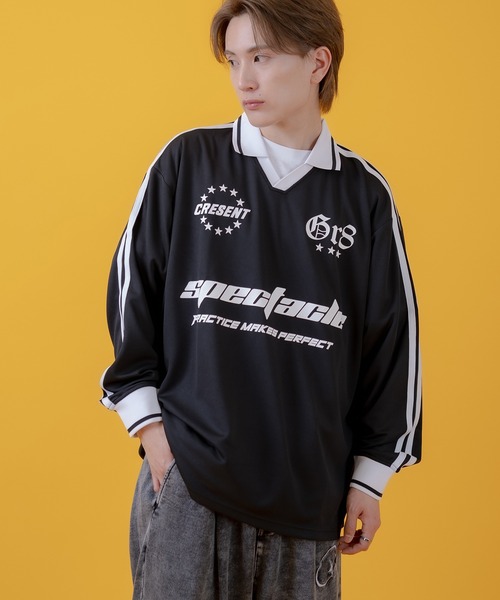 improves(インプローブス)の「プリント 長袖 サッカーシャツ(Tシャツ/カットソー・メンズ・ホワイト/ブラック/ネイビー/ワイン・MEDIUM/LARGE)」の13枚目の写真