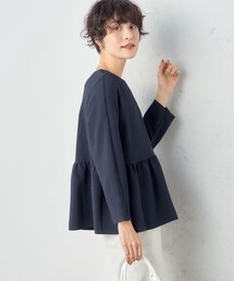 《セットアップ対応》◇【WEB限定】カルゼダブルクロスペプラムブラウス