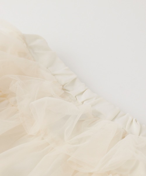 URBAN CHERRY（アーバンチェリー）の「チュールティアードスカート（スカート・キッズ・ピンク/アイボリー/ブラック・120cm/130cm/140cm/110cm）」の7枚目の写真