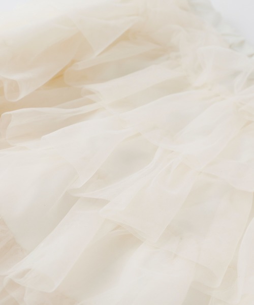 URBAN CHERRY（アーバンチェリー）の「チュールティアードスカート（スカート・キッズ・ピンク/アイボリー/ブラック・120cm/130cm/140cm/110cm）」の8枚目の写真