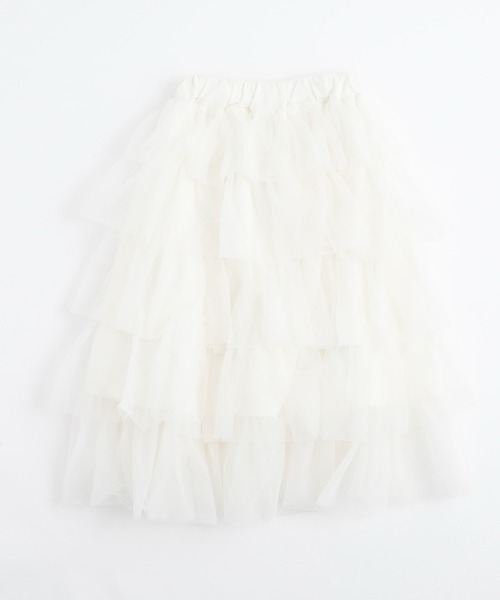 URBAN CHERRY（アーバンチェリー）の「チュールティアードスカート（スカート・キッズ・ピンク/アイボリー/ブラック・120cm/130cm/140cm/110cm）」の4枚目の写真