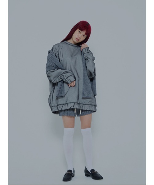 AMAIL(アマイル)の「Ribrib turtle cardigan(カーディガン/ボレロ・レディース・ブラック/ブルー・FREE)」の5枚目の写真