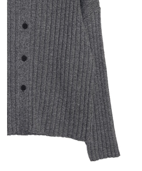 AMAIL(アマイル)の「Ribrib turtle cardigan(カーディガン/ボレロ・レディース・ブラック/ブルー・FREE)」の3枚目の写真