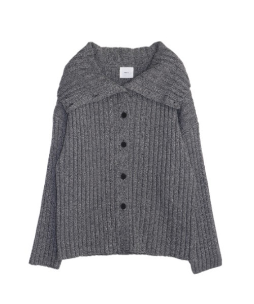 AMAIL(アマイル)の「Ribrib turtle cardigan(カーディガン/ボレロ・レディース・ブラック/ブルー・FREE)」の7枚目の写真