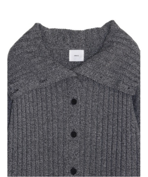 AMAIL(アマイル)の「Ribrib turtle cardigan(カーディガン/ボレロ・レディース・ブラック/ブルー・FREE)」の9枚目の写真