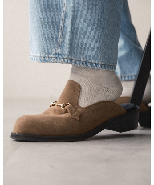 RAGEBLUE（レイジブルー）の「デザインヒールミュール（ドレスシューズ・メンズ・キャメル・MEDIUM/LARGE）」の11枚目の写真