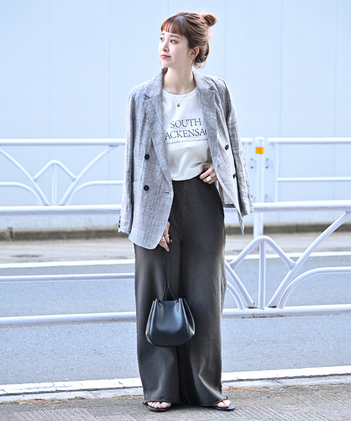 B.C STOCK（ベーセーストック）の「ピグメントミニ裏毛パンツ（スウェットパンツ・レディース・グレー/スミクロ・FREE）」の3枚目の写真