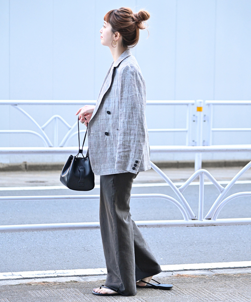 B.C STOCK（ベーセーストック）の「ピグメントミニ裏毛パンツ（スウェットパンツ・レディース・グレー/スミクロ・FREE）」の5枚目の写真