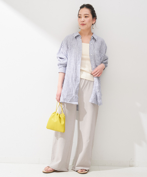 B.C STOCK（ベーセーストック）の「ピグメントミニ裏毛パンツ（スウェットパンツ・レディース・グレー/スミクロ・FREE）」の10枚目の写真