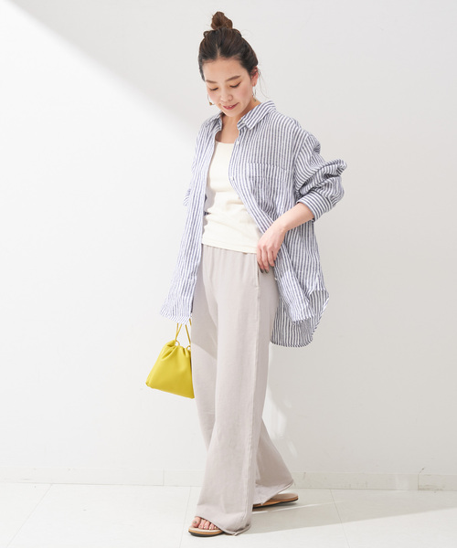 B.C STOCK（ベーセーストック）の「ピグメントミニ裏毛パンツ（スウェットパンツ・レディース・グレー/スミクロ・FREE）」の11枚目の写真