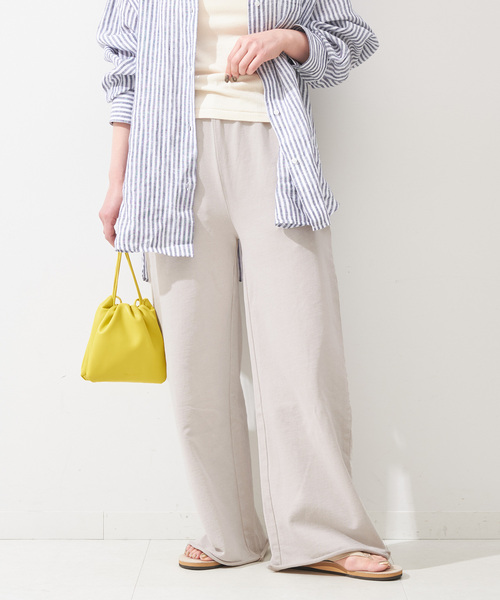 B.C STOCK（ベーセーストック）の「ピグメントミニ裏毛パンツ（スウェットパンツ・レディース・グレー/スミクロ・FREE）」の14枚目の写真