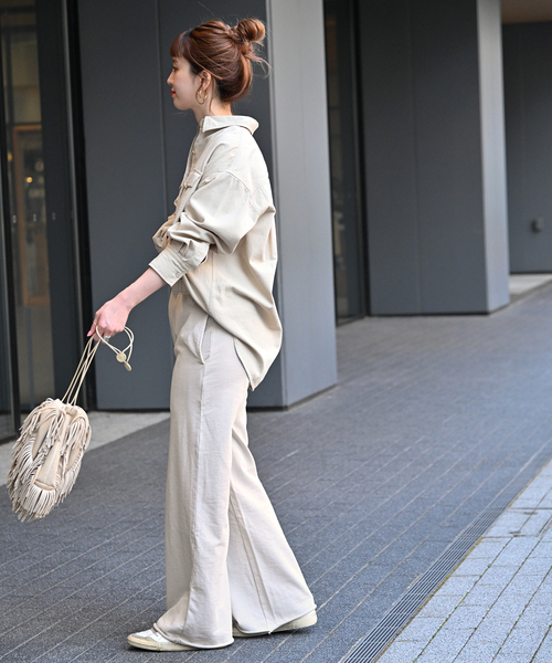 B.C STOCK（ベーセーストック）の「ピグメントミニ裏毛パンツ（スウェットパンツ・レディース・グレー/スミクロ・FREE）」の20枚目の写真