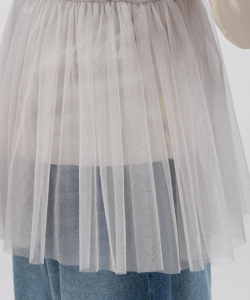 LAKOLE（ラコレ）の「チュールキャミ / 111287（キャミソール・レディース・ブラック/グレー/アイボリー・FREE）」の9枚目の写真