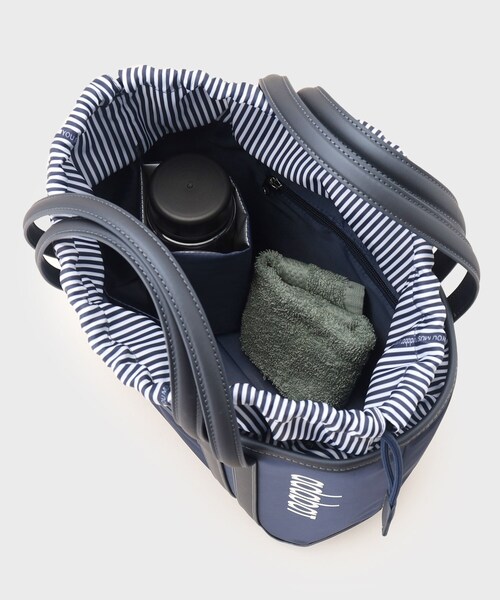 adabat（アダバット）の「◆巾着タイプ カートバッグ（トートバッグ・レディース・ネイビー/ホワイト・00）」の8枚目の写真