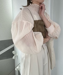 y/m by misato | 楊柳シフォンパフスリーブ(シャツ/ブラウス)